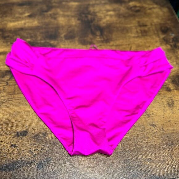 Trina Turk Swim Women's Monaco Shirred Hipster Swim Bottom Hot Pink. Sz 4. NWT - Picture 4 of 9